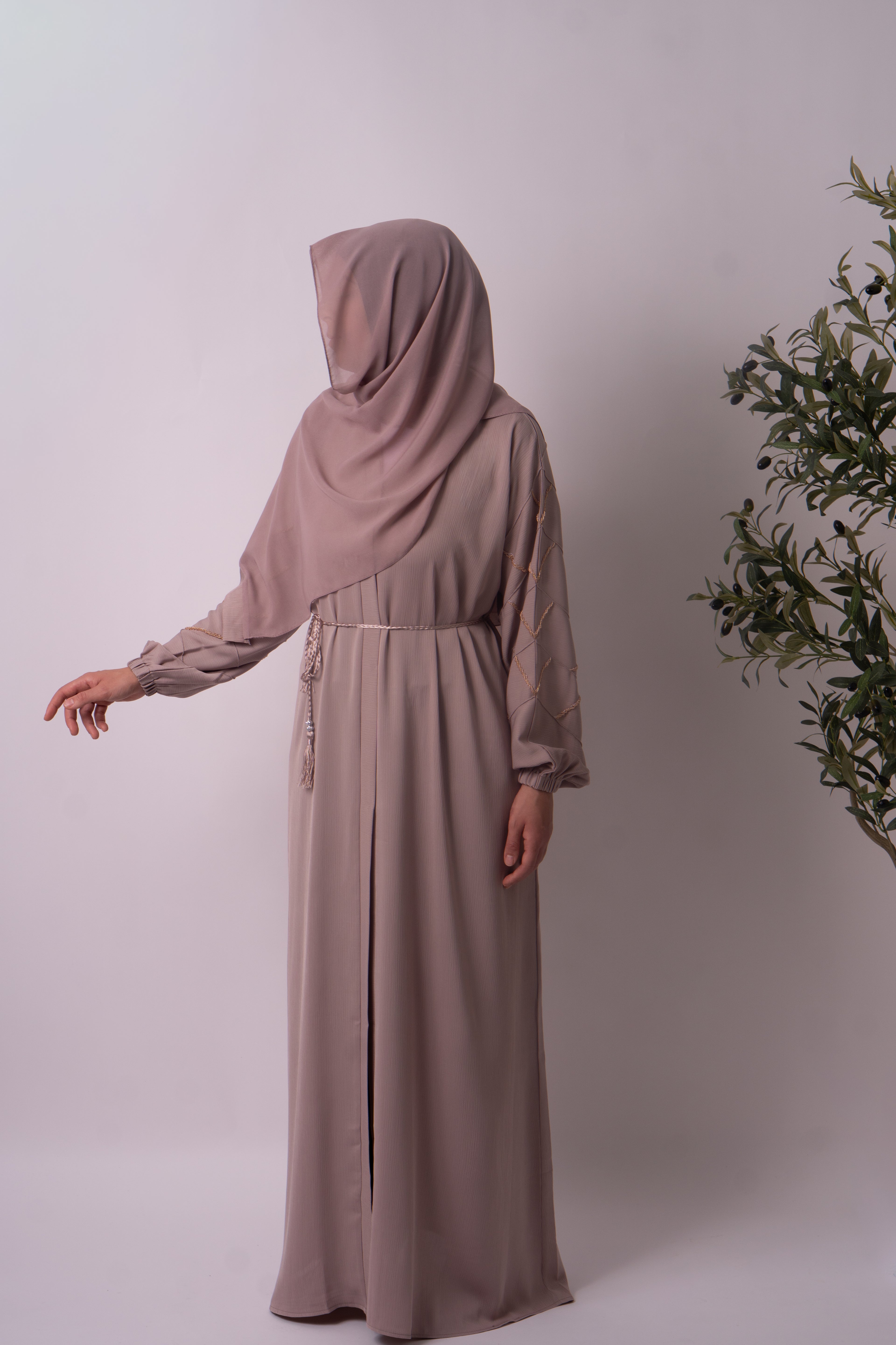Abaya mit Bündchenärmel