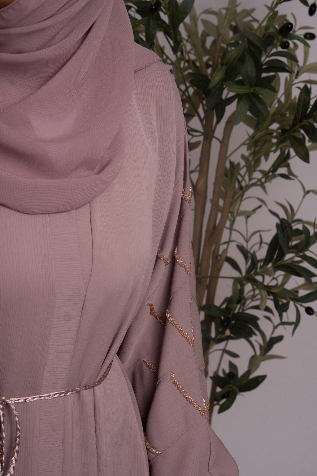 Abaya mit Bündchenärmel