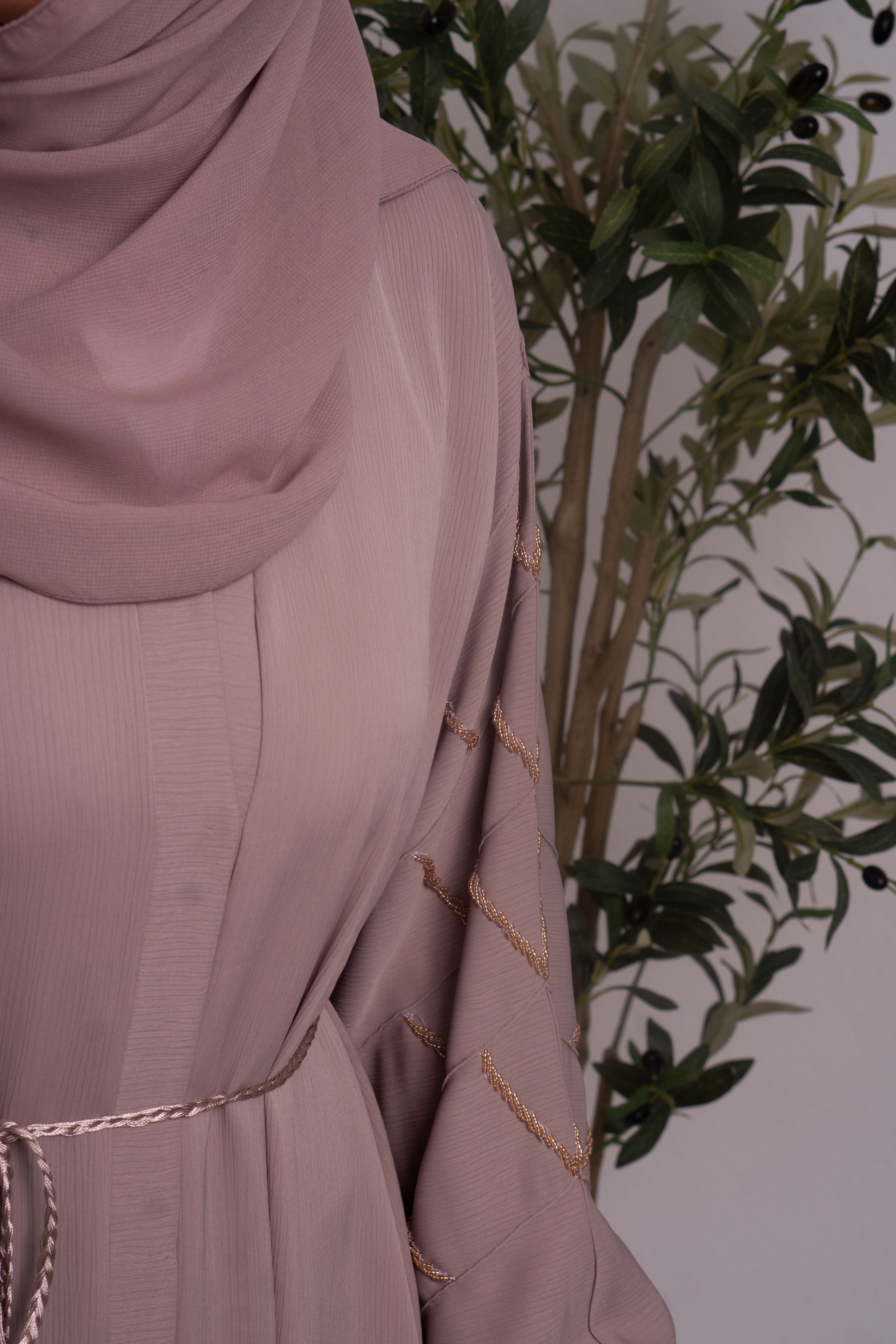 Abaya mit Bündchenärmel