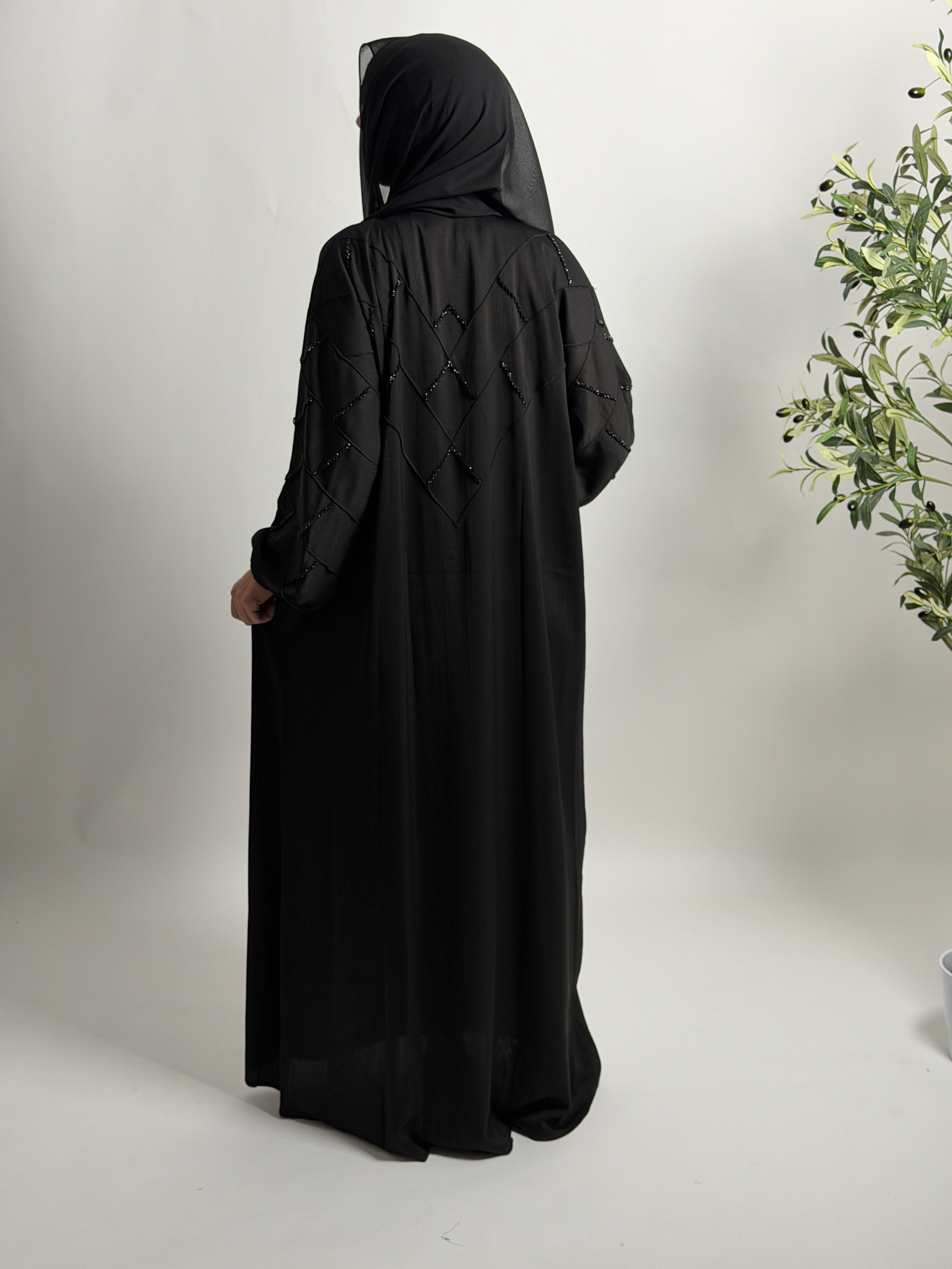 Abaya mit Bündchenärmel