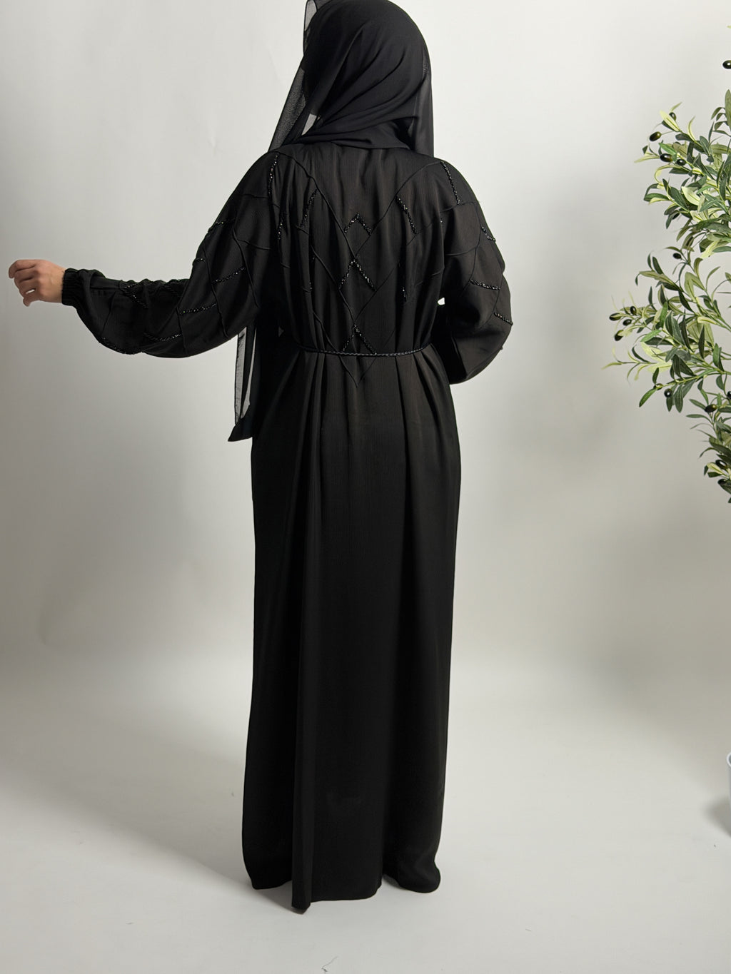 Abaya mit Bündchenärmel