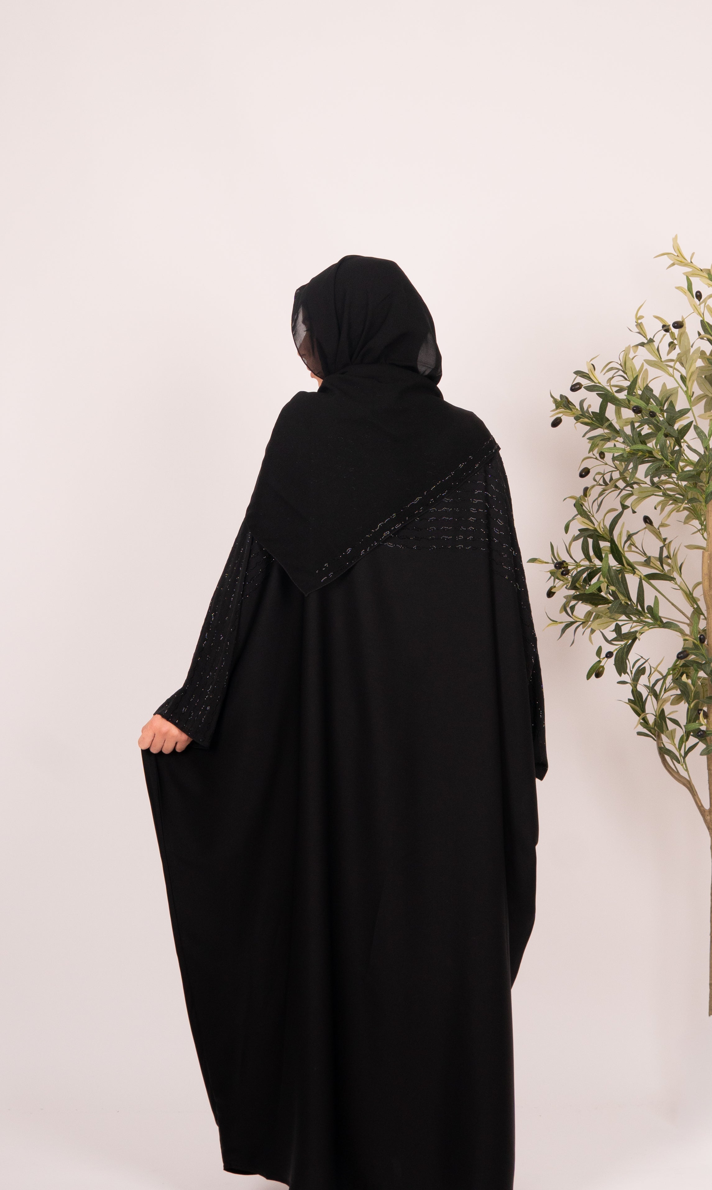 Butterfly Seiden Abaya