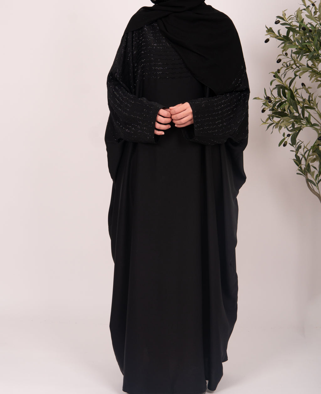 Butterfly Seiden Abaya