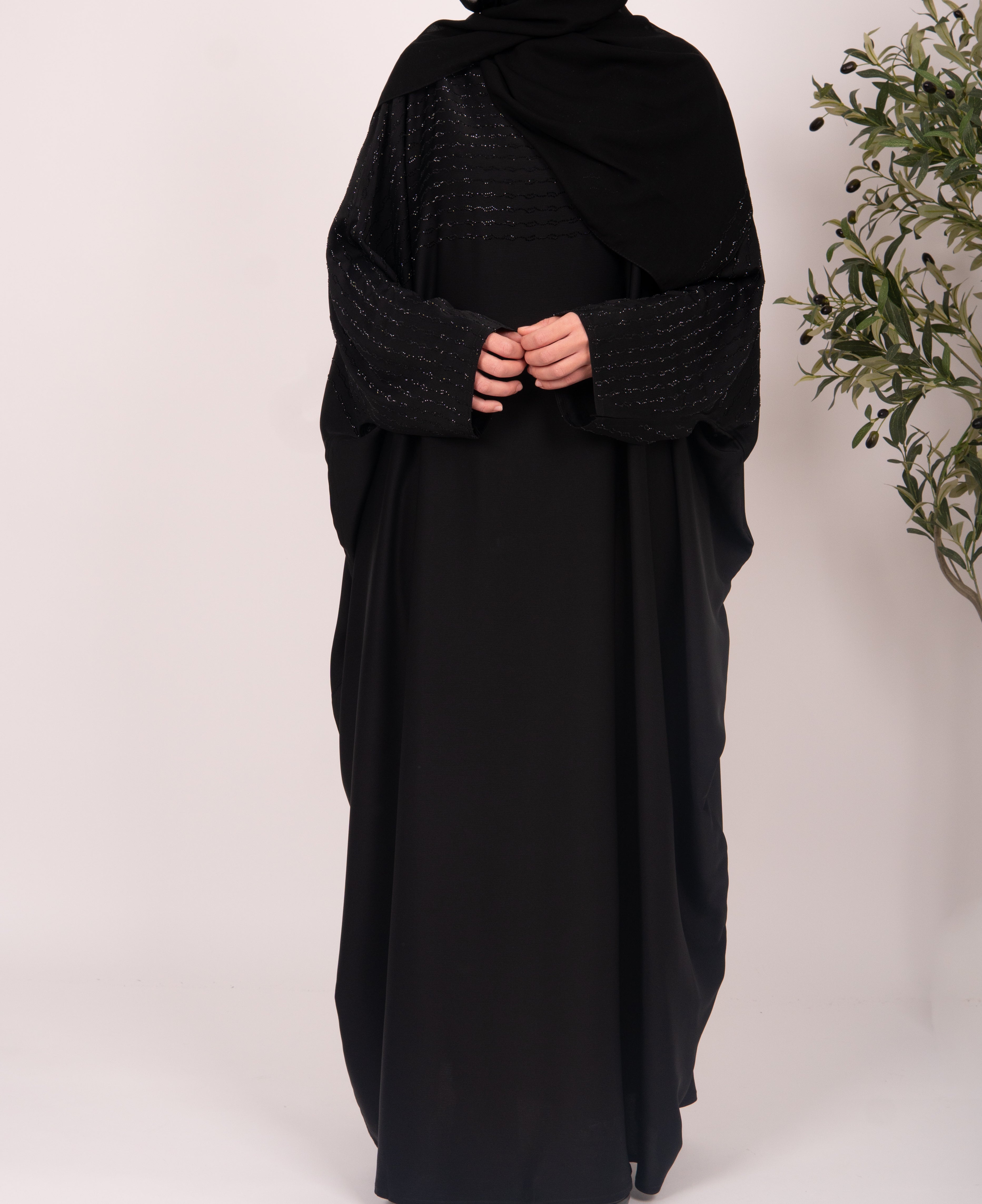 Butterfly Seiden Abaya