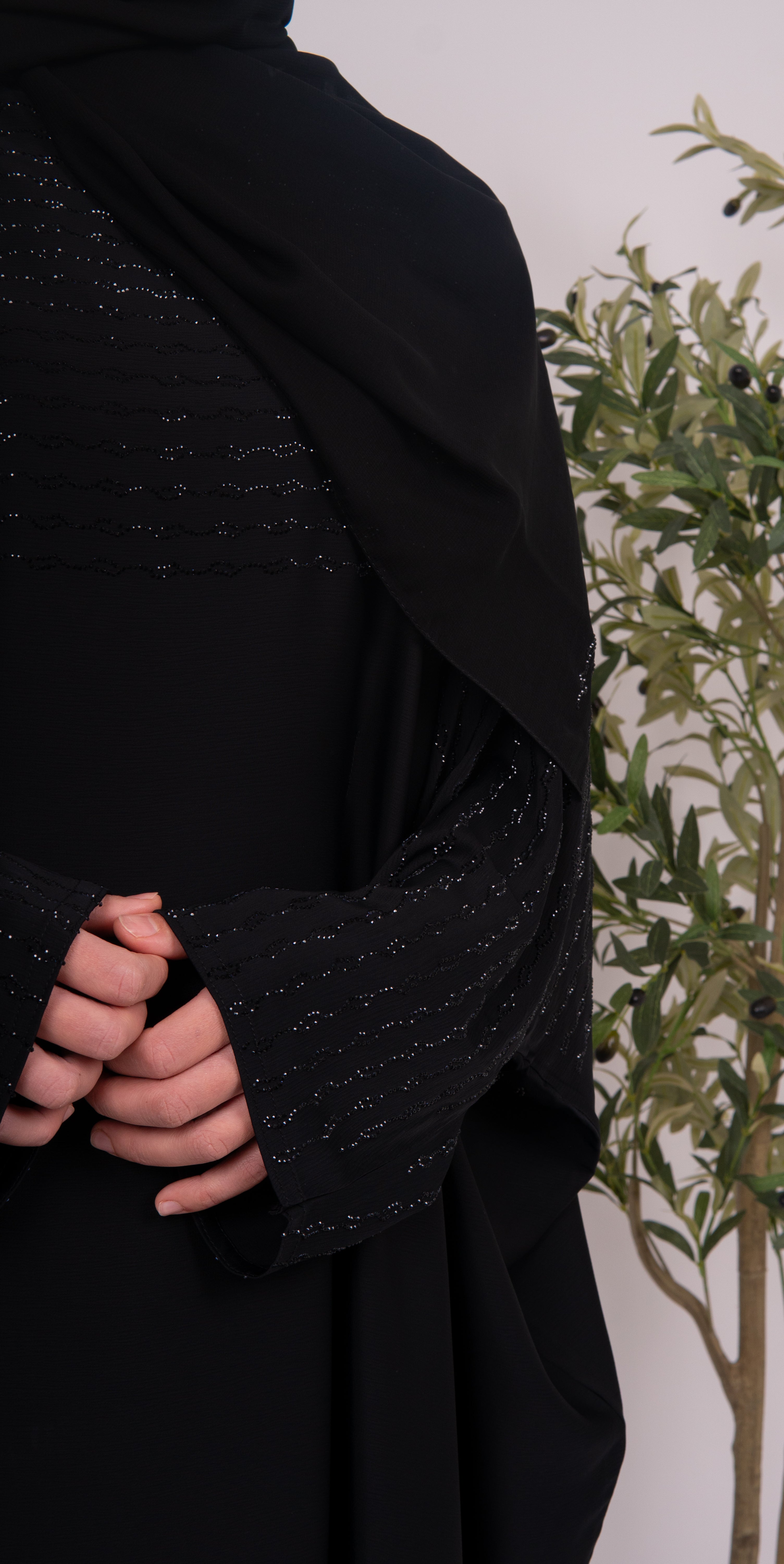 Butterfly Seiden Abaya