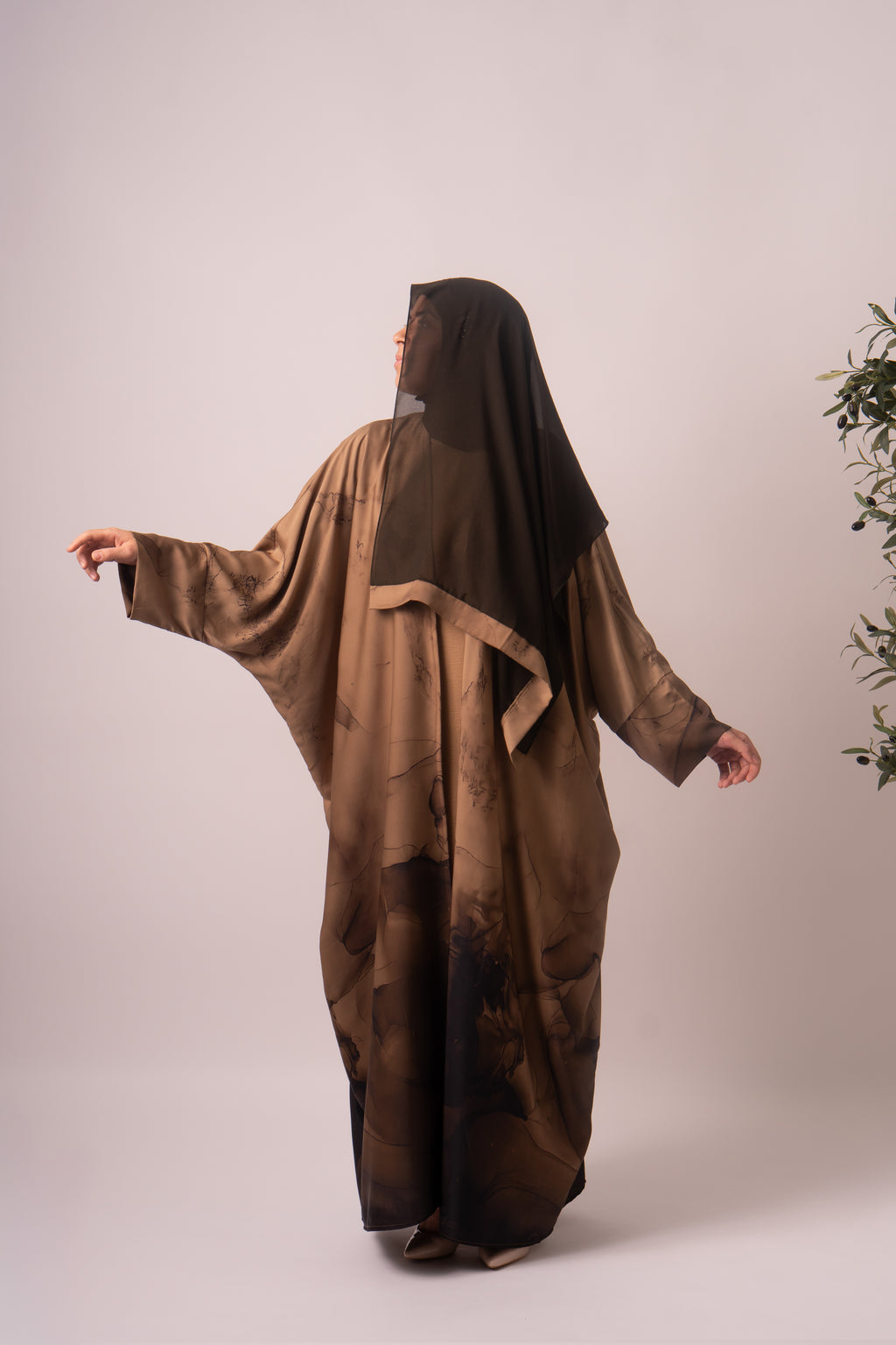 Butterfly Satin Abaya