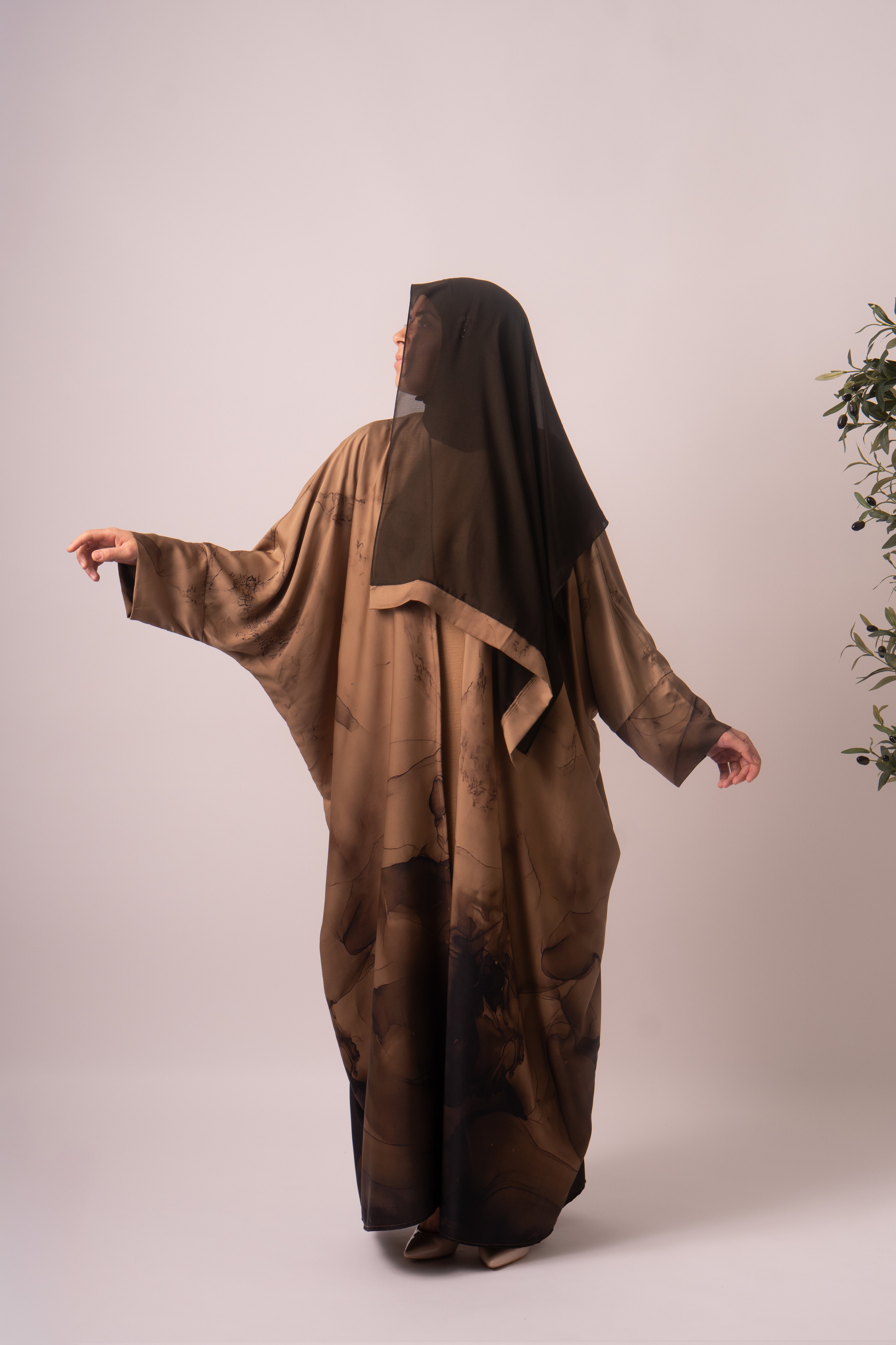 Butterfly Satin Abaya