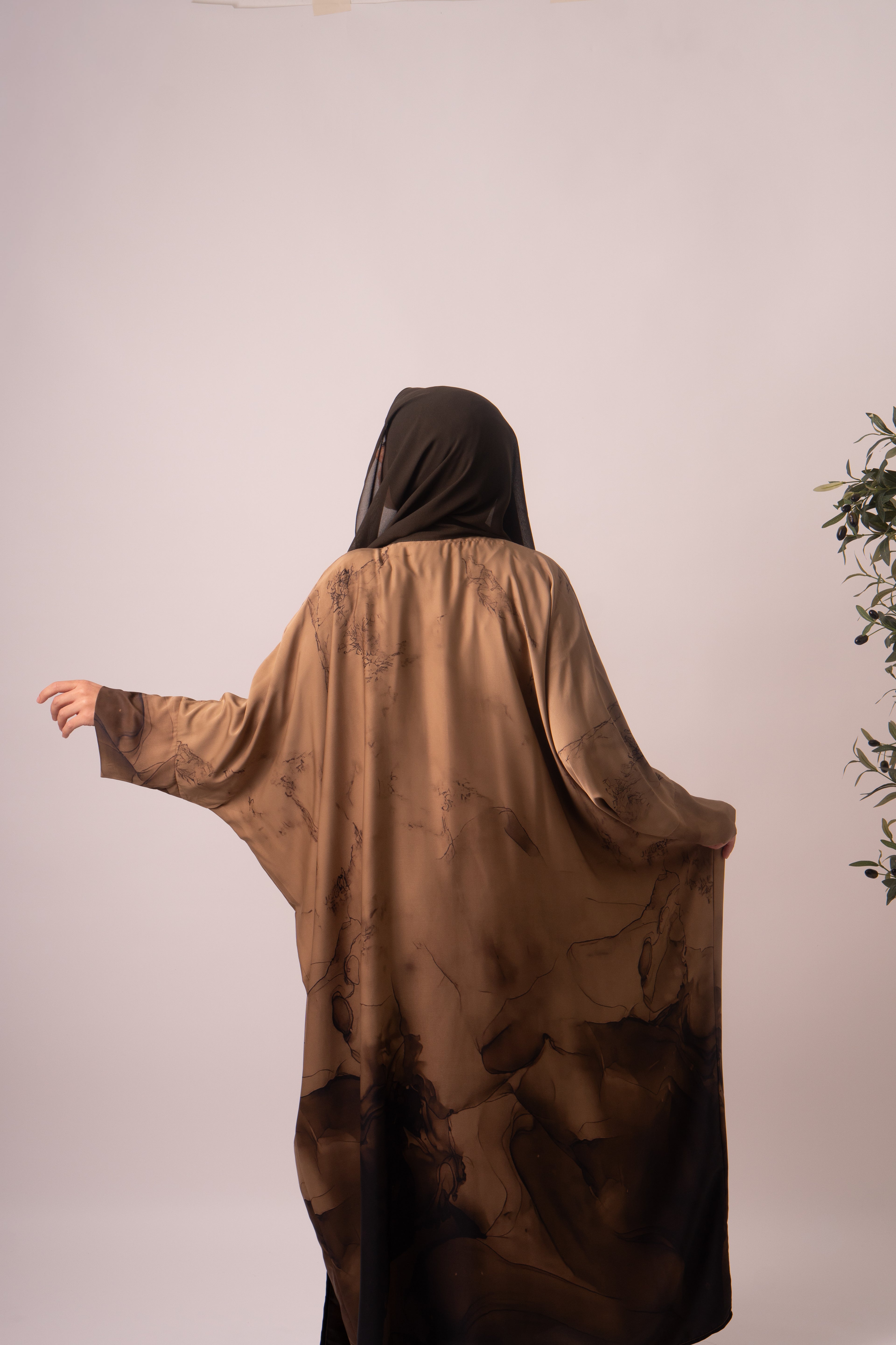 Butterfly Satin Abaya