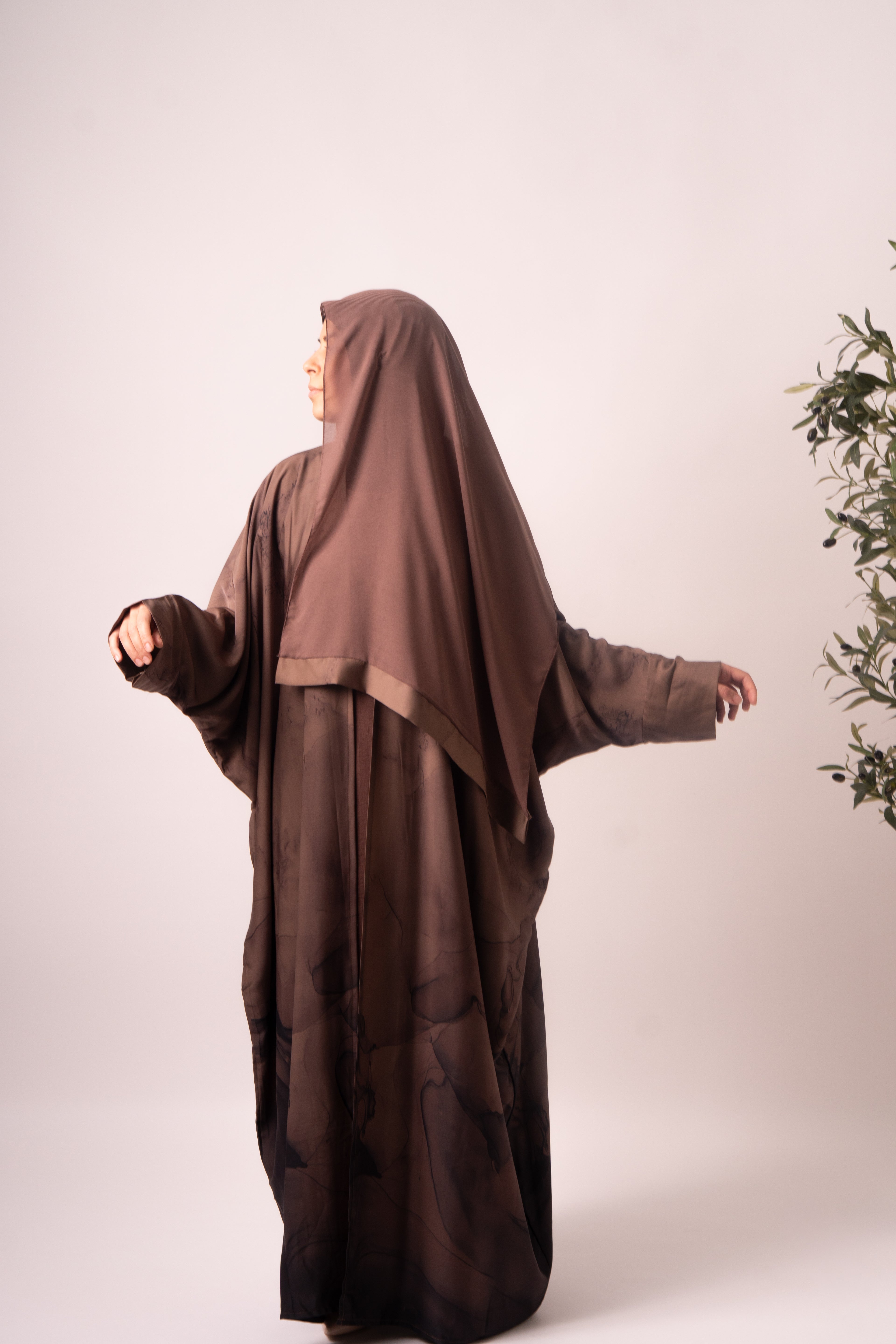 Butterfly Satin Abaya