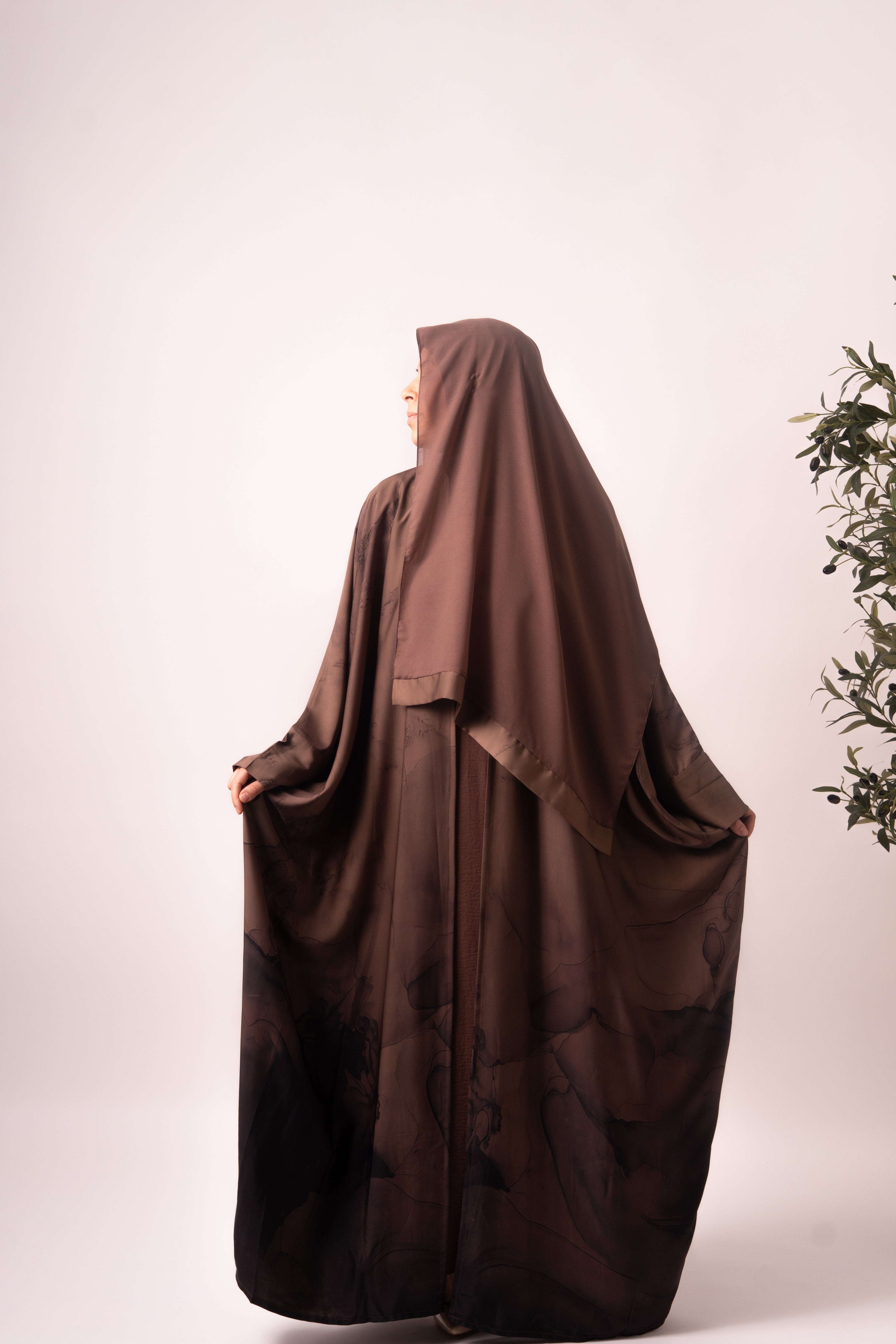 Butterfly Satin Abaya