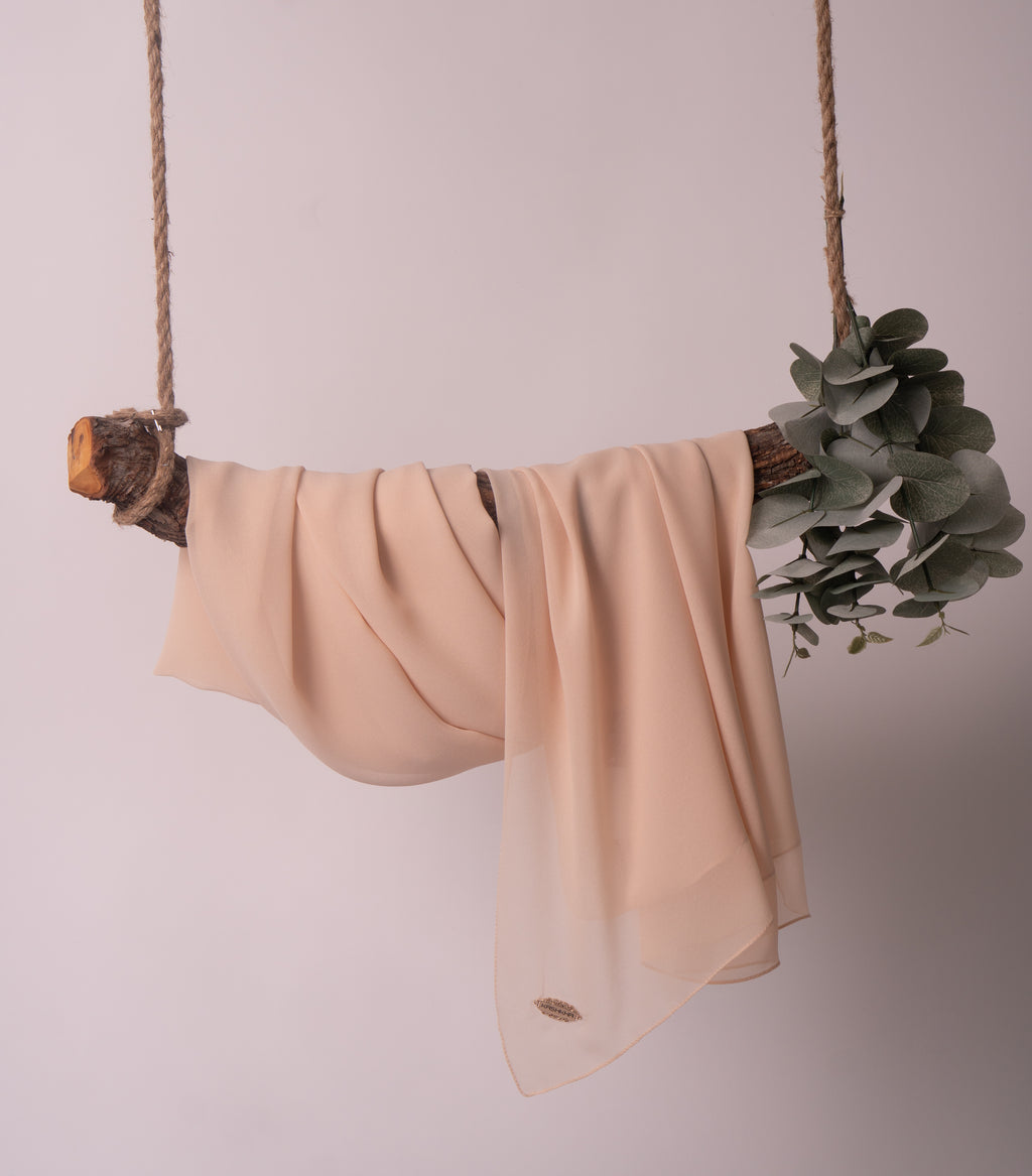 Chiffon mit metall Logo