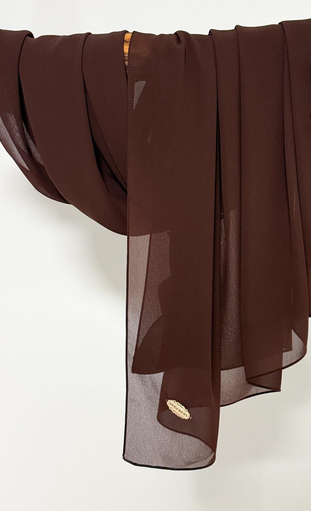 Chiffon mit metall Logo