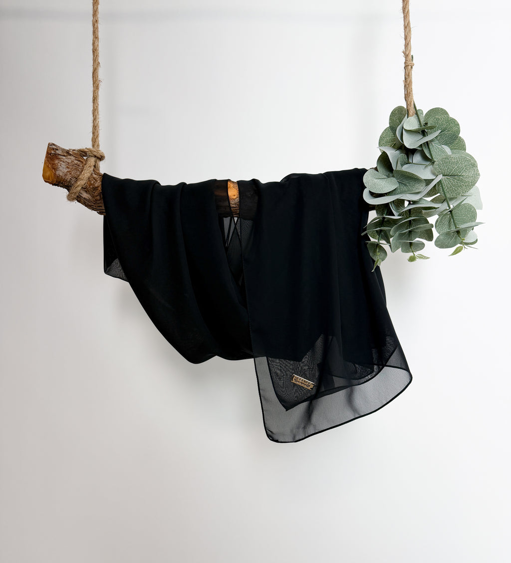 Chiffon mit metall Logo