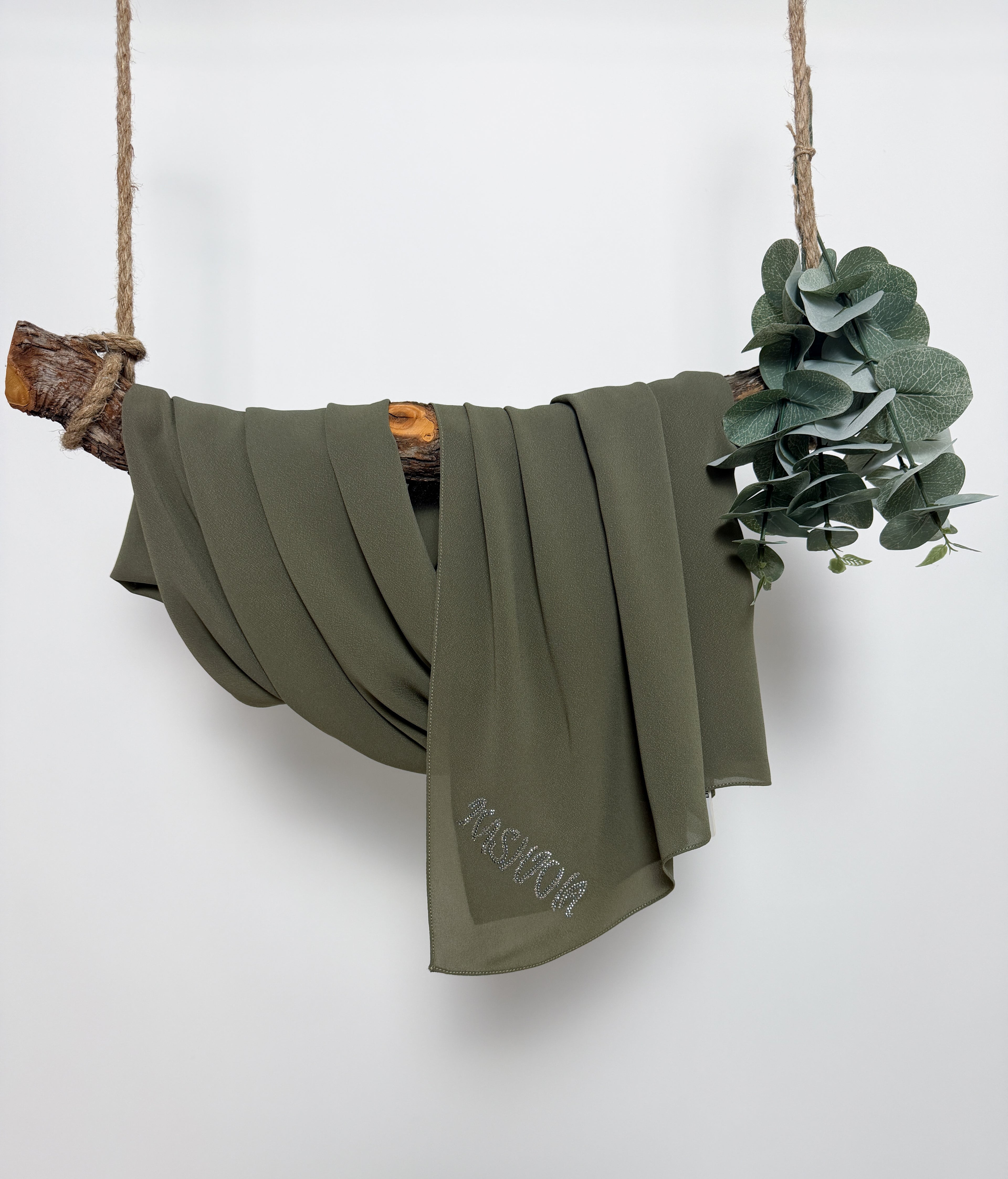 Chiffon mit Strass Logo